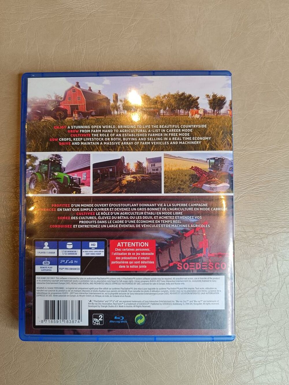 Jeux PS4 Real Farm +3 Playstation 4 FR Consoles et jeux vidos