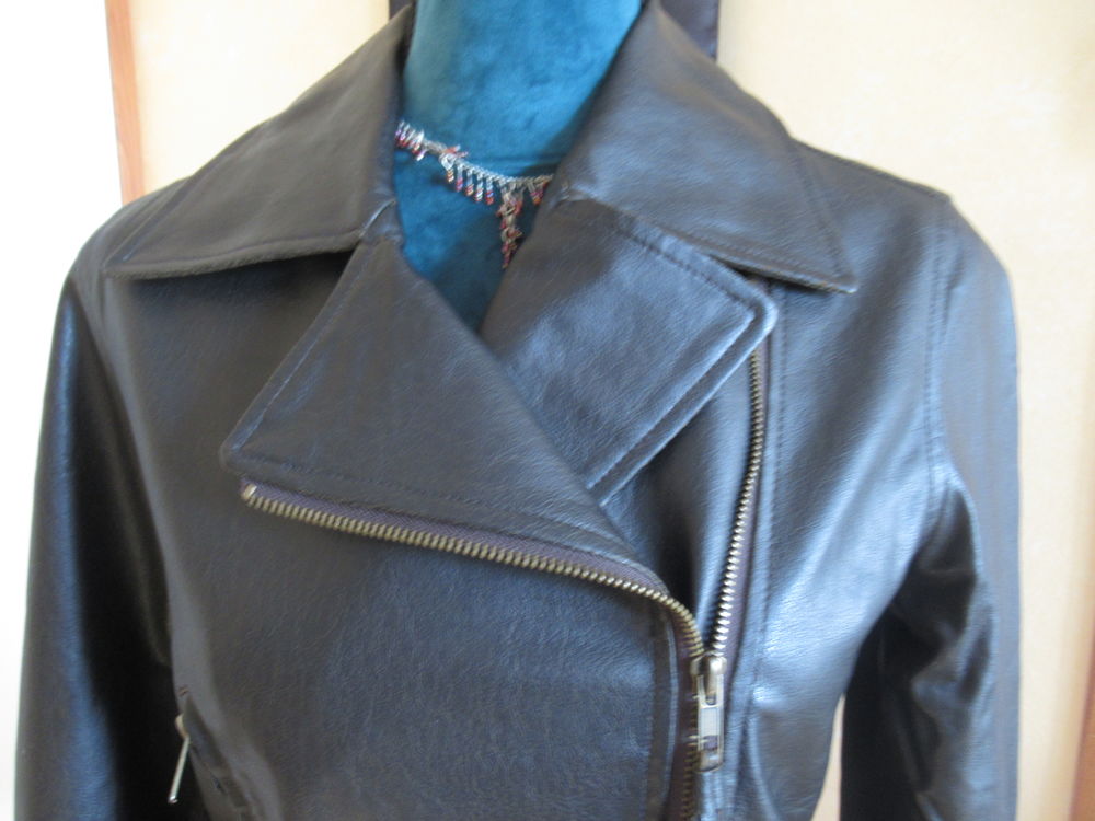 Veste en simili cuir noir Vêtements