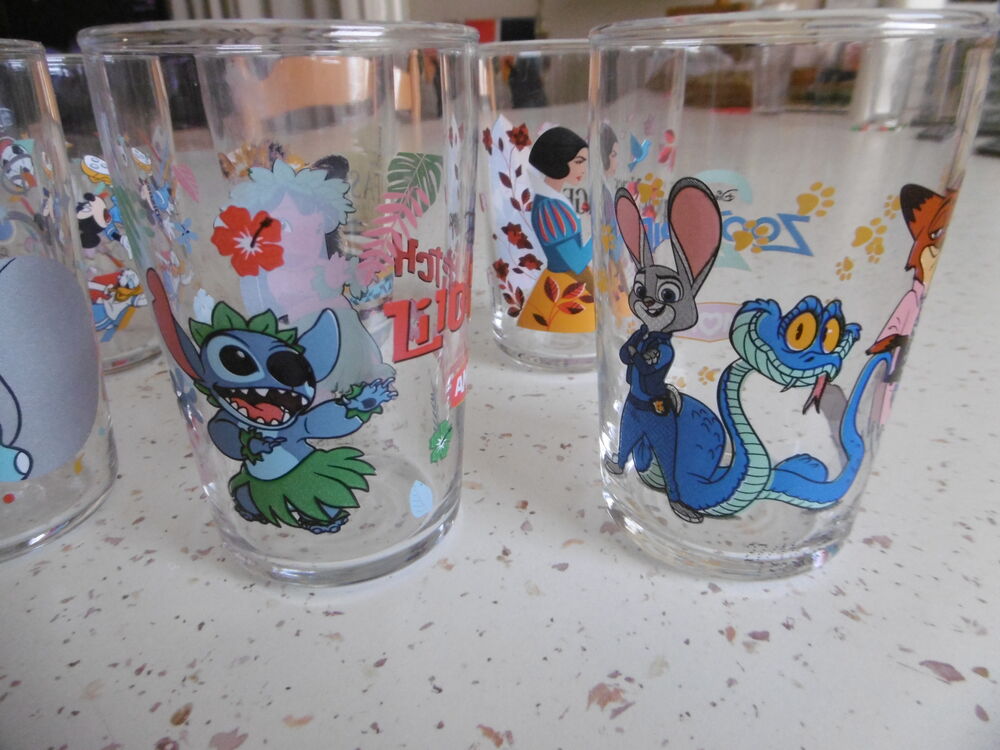 lot de 8 Verres AMORA neufs (jamais servis) parfait &eacute;tat Cuisine
