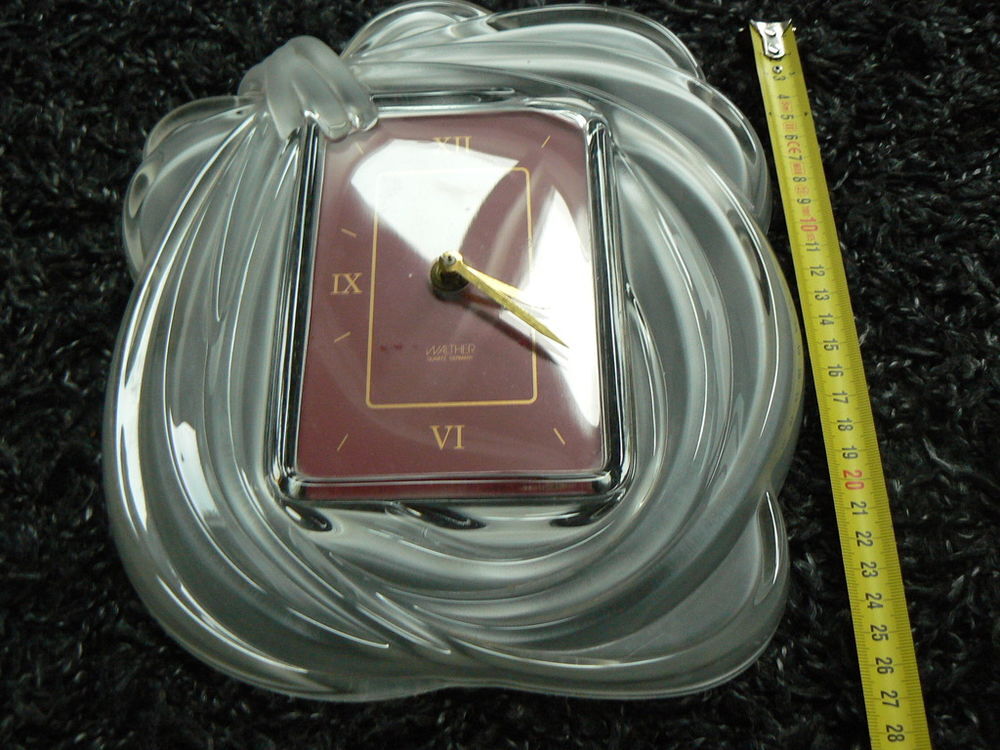 Montre murale vintage marque Walther en cristal Décoration