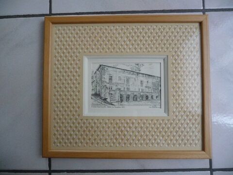 Cadre représentant le Château de Roussillon gravure n° 3838 50 Celles-sur-Belle (79)