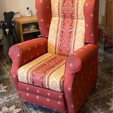 Fauteuil relax tissu orange 50 Les Aveni�res (38)