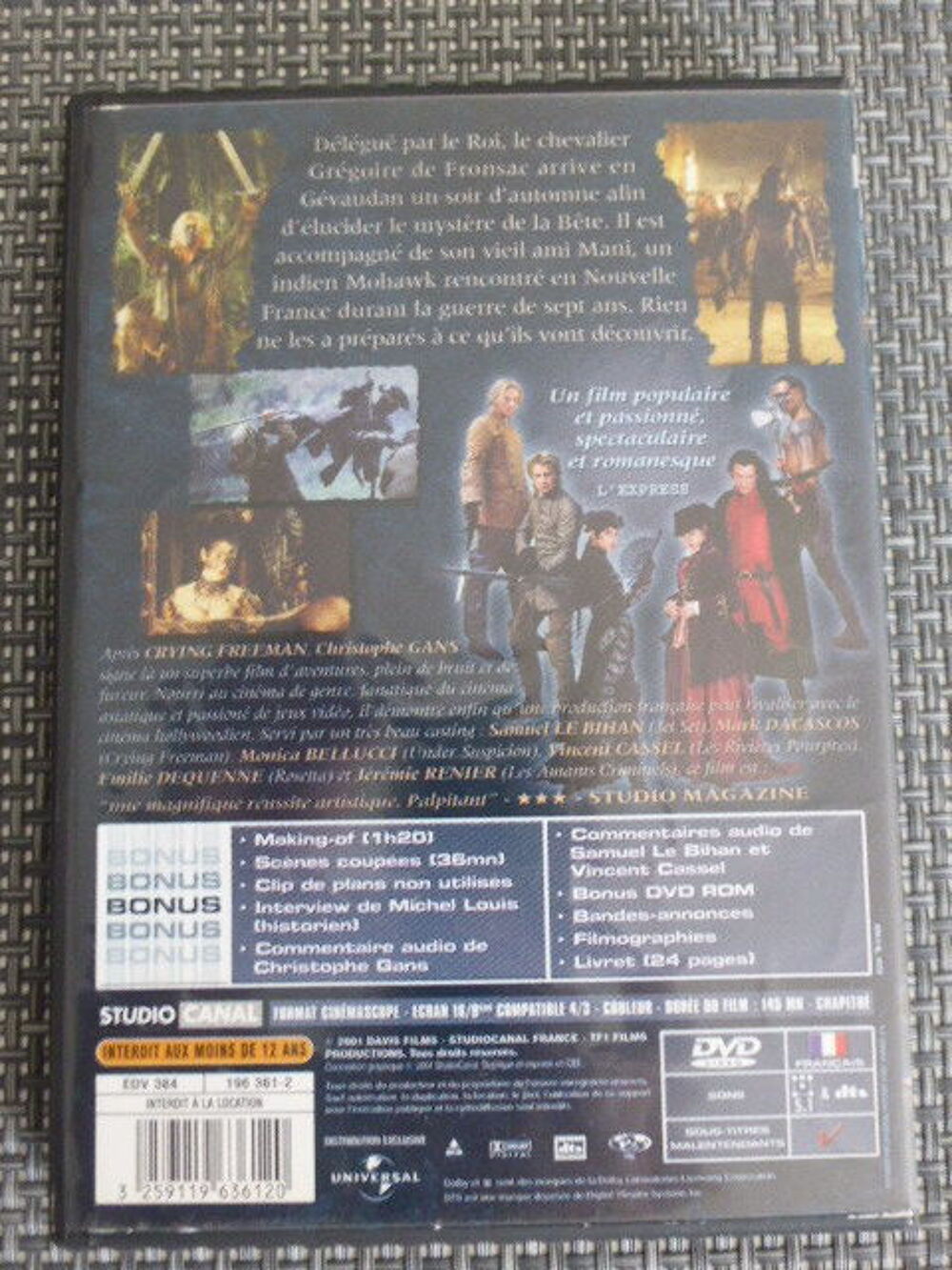 Le pacte des loups DVD et blu-ray