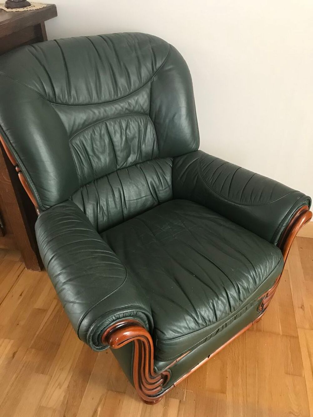 Fauteuils cuir vert Meubles
