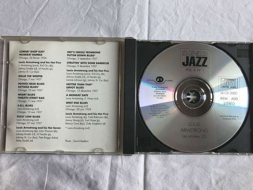 CD Louis Armstrong Les Ann&eacute;es 20 CD et vinyles