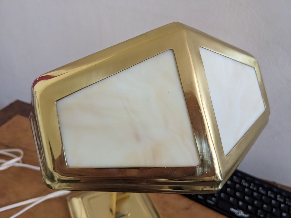 Lampe art d&eacute;co PIROUETT de direction en laiton poli avec ver Décoration