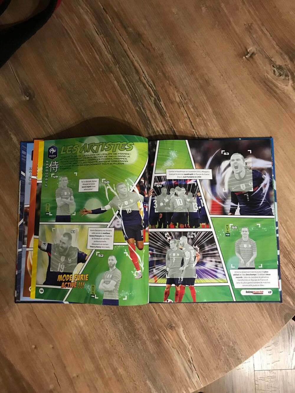 Album panini &acute;&acute; Au plus pr&egrave;s des bleus &acute;&acute; + 96 images sans double 