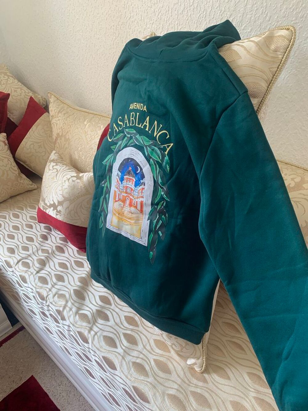 Hoodie Casablanca vert sans &eacute;tiquette For&ecirc;t Neuf Taille M Vêtements