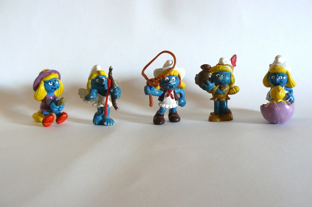 Lot de 5 Schtroumpfettes Schleich - Peyo - 1982 Jeux / jouets
