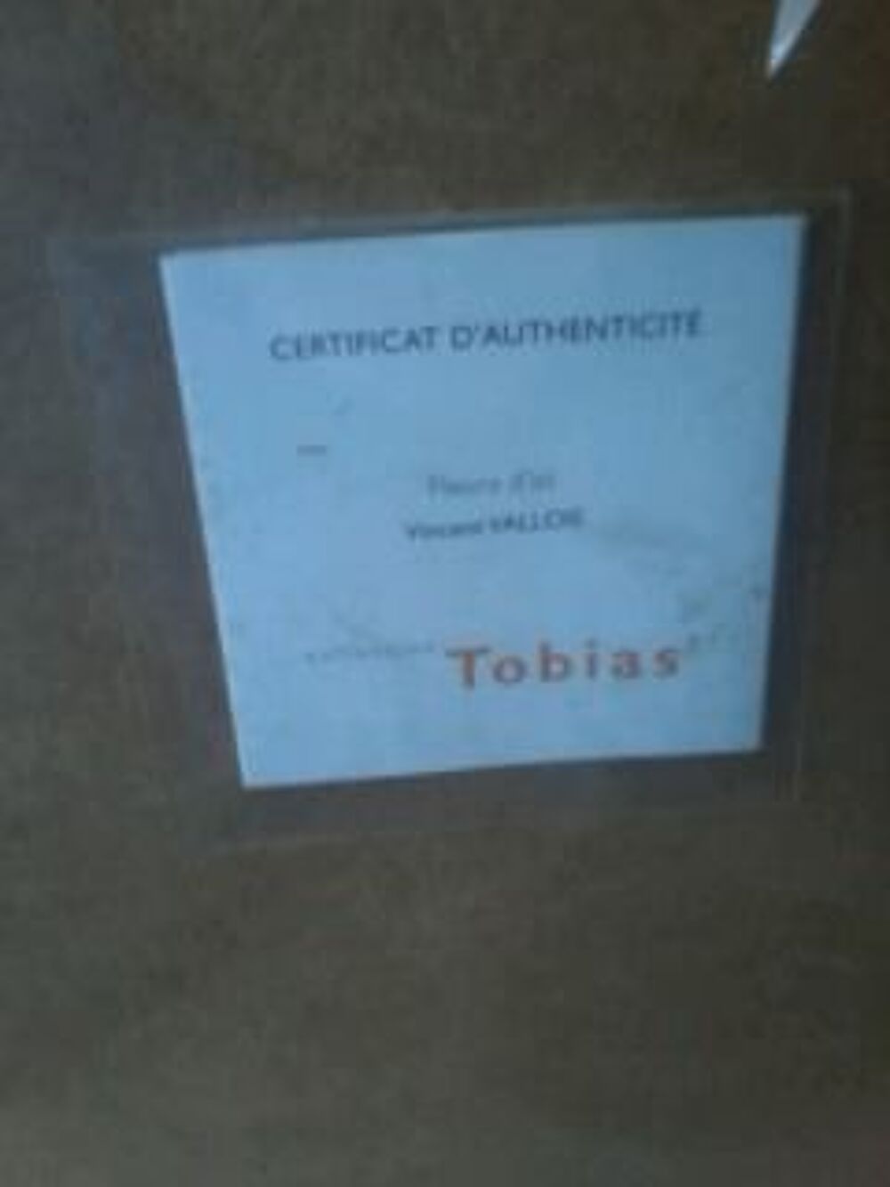 TABLEAU OEUVRE TOBIAS neuf Décoration