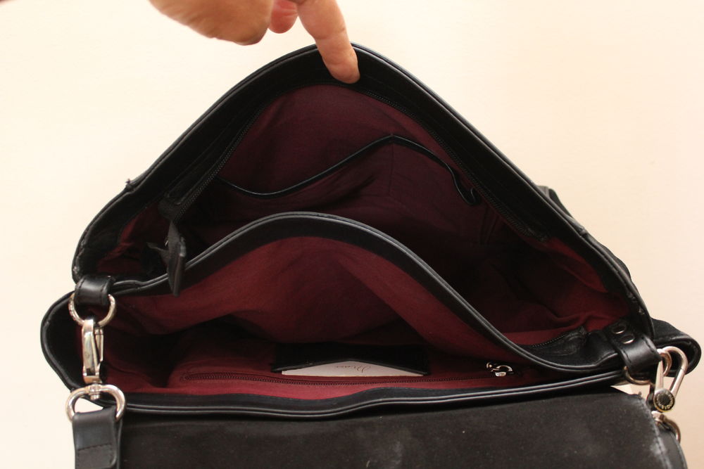 Sac besace cuir noir NAT &amp; NIN Maroquinerie