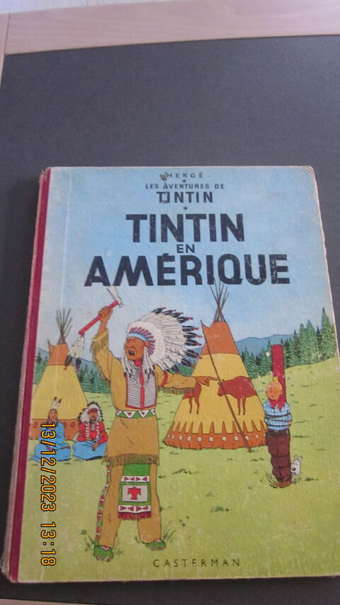 B D TINTIN EN AMERIQUE DE 1962 ANCIEN D ROUGE 20 Coquelles (62)