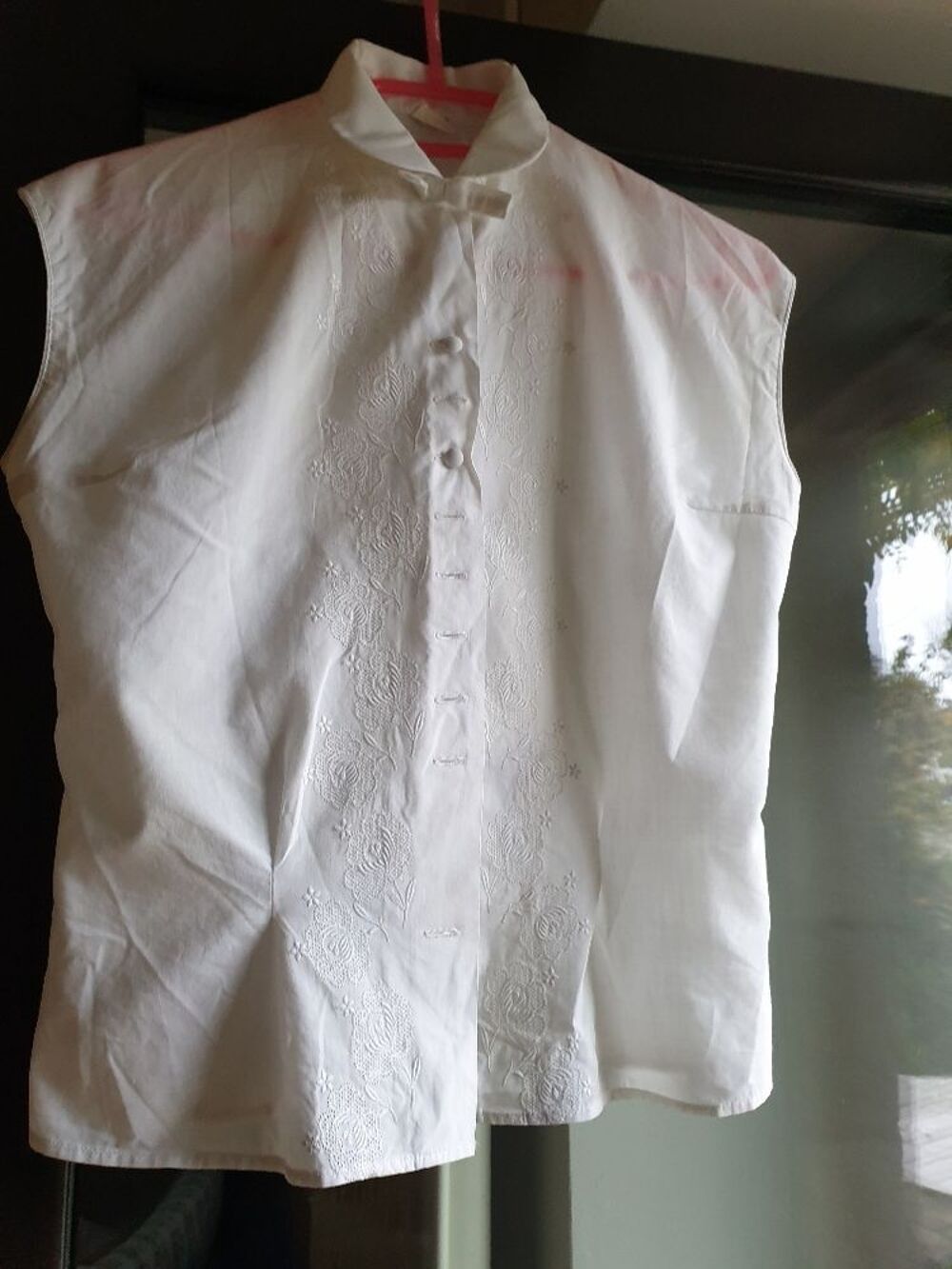 Top/chemisier blanc sans manches, vintage Vêtements