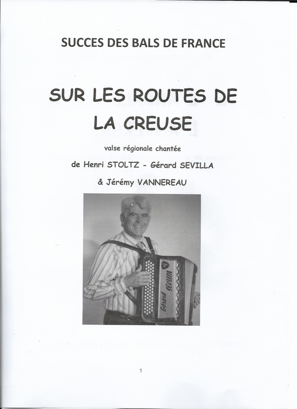 ACCORDEON: SUR LES ROUTES DE LA CREUSE Instruments de musique