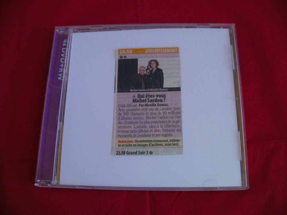 DVD : QUI ETES-VOUS Michel SARDOU ? DVD et blu-ray