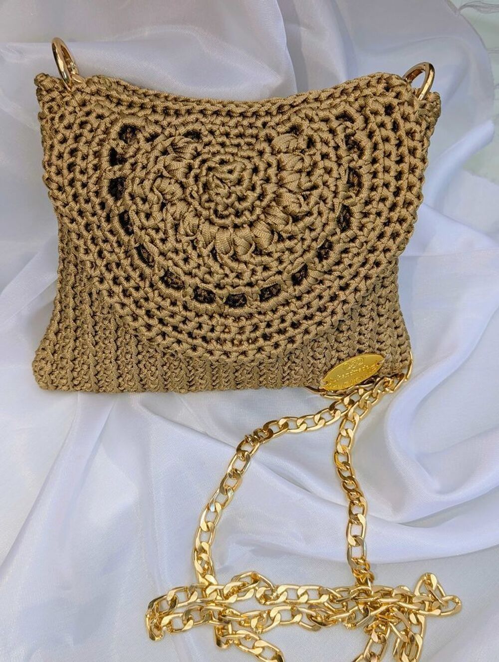 Sac &agrave; main en crochet pour vos soir&eacute;es, mariages, cocktails Maroquinerie