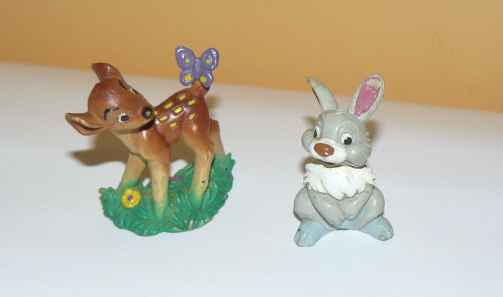 Lot de 2 figurines Bambi et Panpan vintage Bullyland 