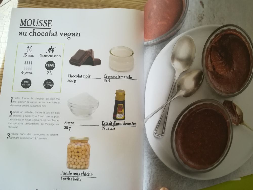 Livre de recettes v&eacute;g&eacute;tariennes. CD et vinyles