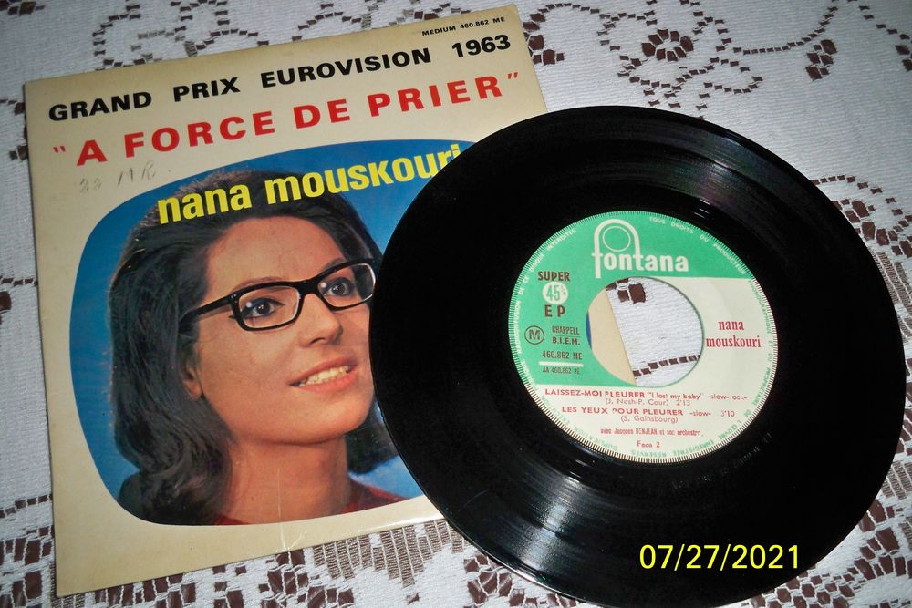 NANA MOUSKOURI GRAND PRIX DE L 'EUROVISION 1963 Audio et hifi