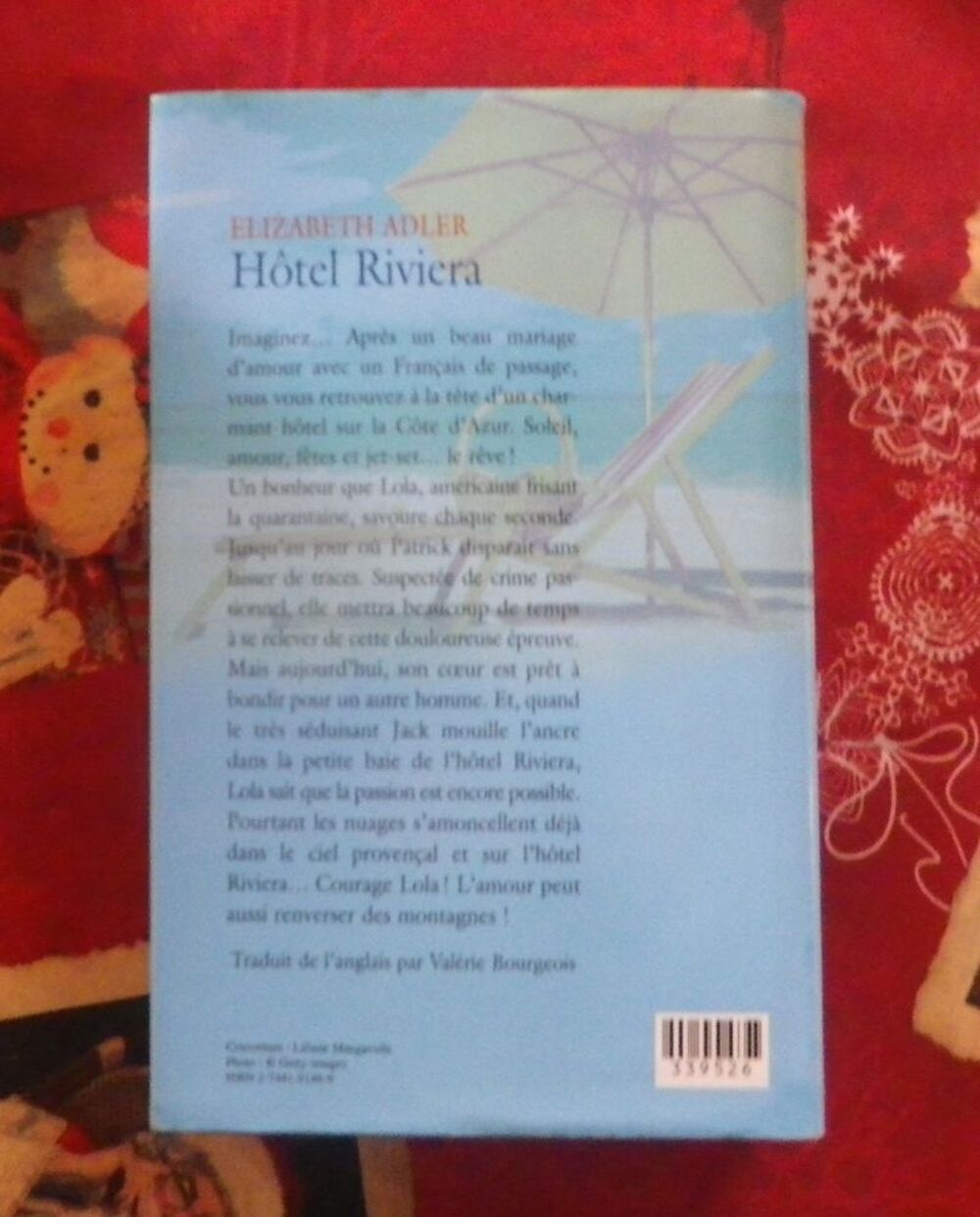 H&Ocirc;TEL RIVIERA de Elizabeth ADLER Ed. France Loisirs Livres et BD
