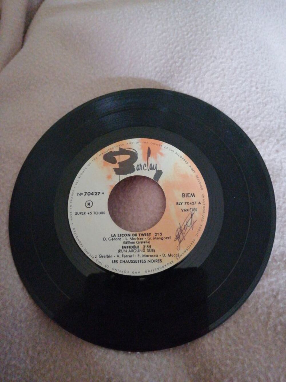 Vinyle 45 tours Les chaussettes noirs 1962 &quot;Tiwst CD et vinyles