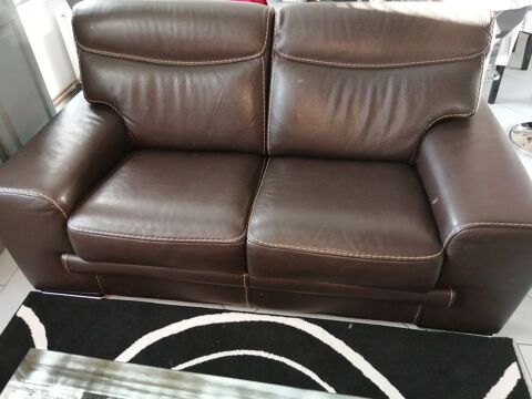 canapé cuir marron 450 Montigny-en-Cambrésis (59)