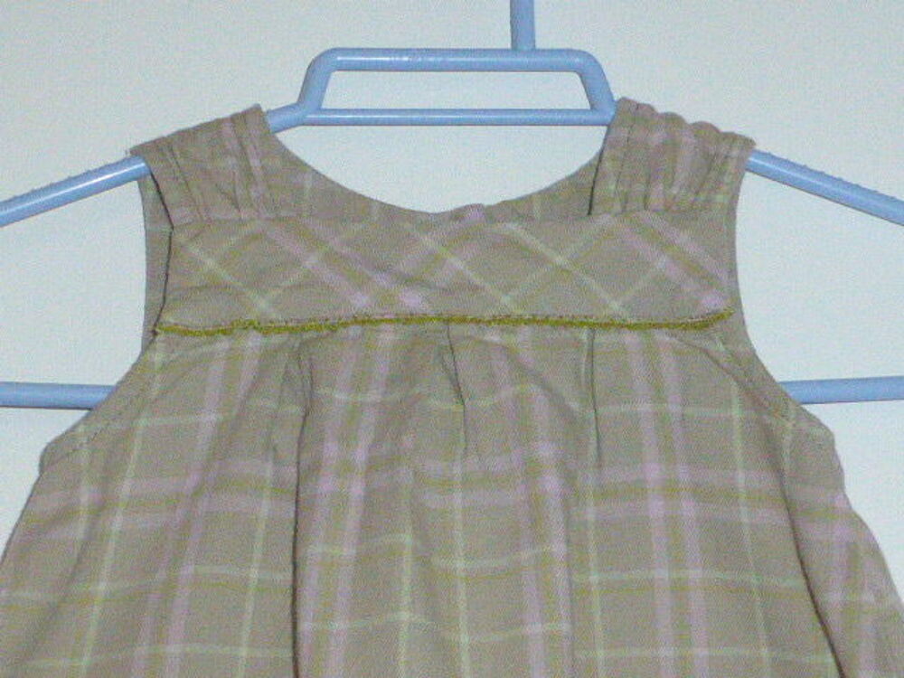 Petit Bateau robe &eacute;t&eacute; carreaux rose vert beige 3 mois Vtements enfants