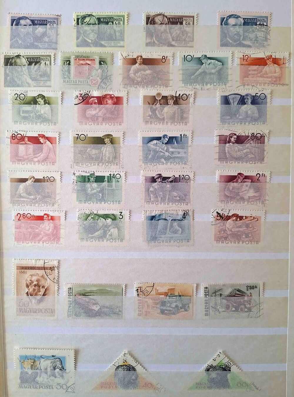 S&eacute;rie de timbres de collection de Hongrie C 