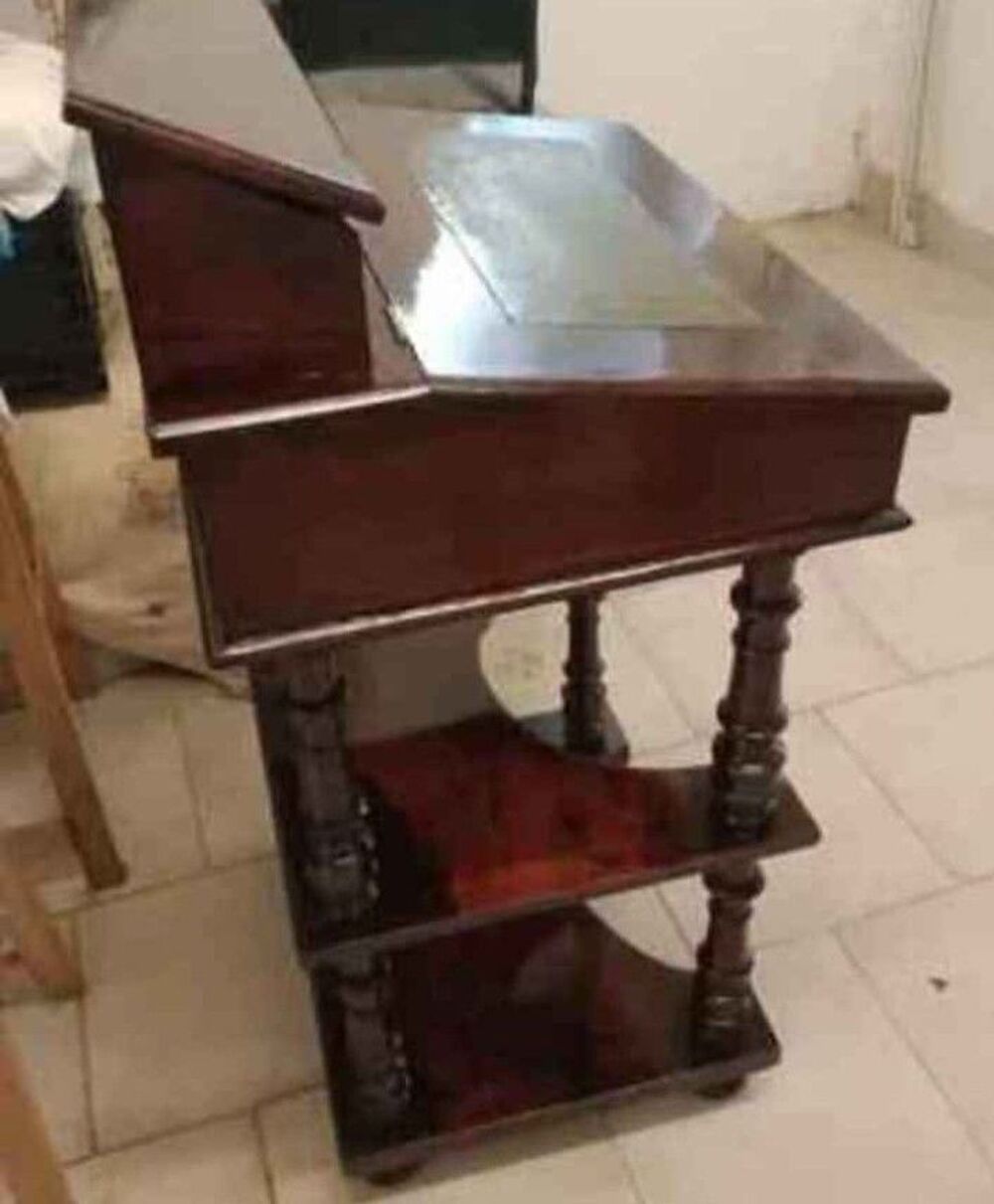 Rare bureau 19eme Edouardien walunt Davenport Meubles