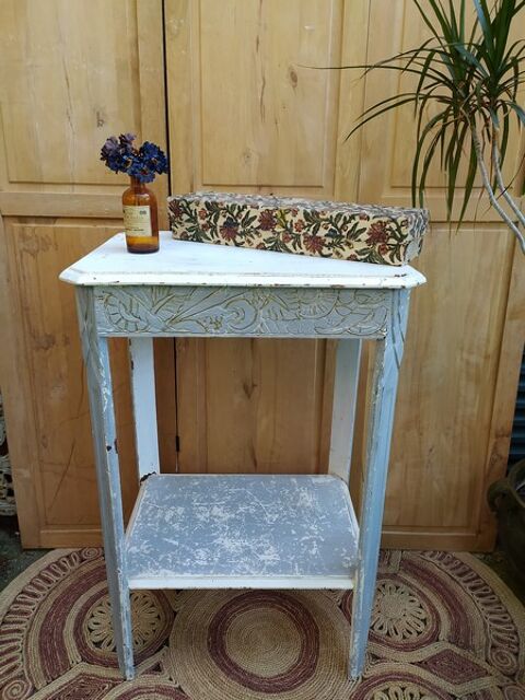 Table Guéridon Bois Décor Art Déco 
70 Loches (37)