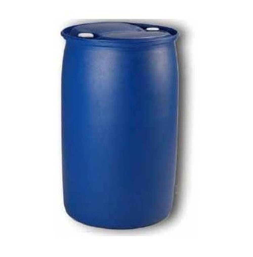  F&ucirc;ts de 220 litres en plastique bleu. Jardin
