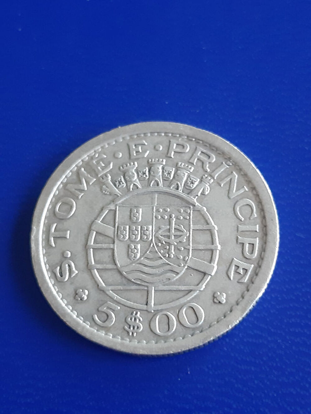 1951 Sao Tom&eacute;-et-Principe 5 escudos argent 