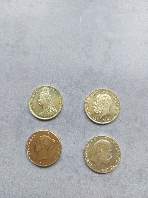 4 pi�ces demi souverain or edward victoria georges 500 Normanville (27)