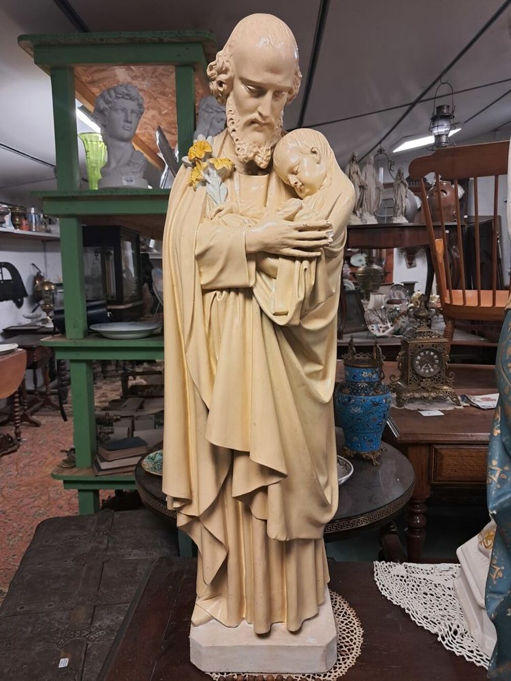 Statue St Joseph ancienne, fin XIX&egrave;me Décoration