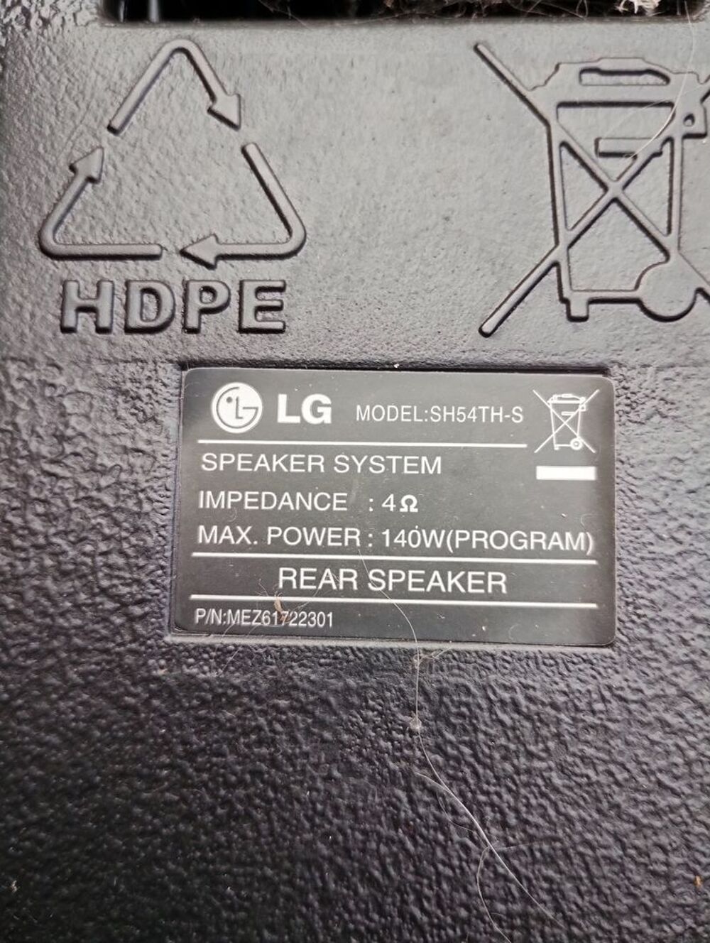 Lot de 4 enceintes LG Audio et hifi