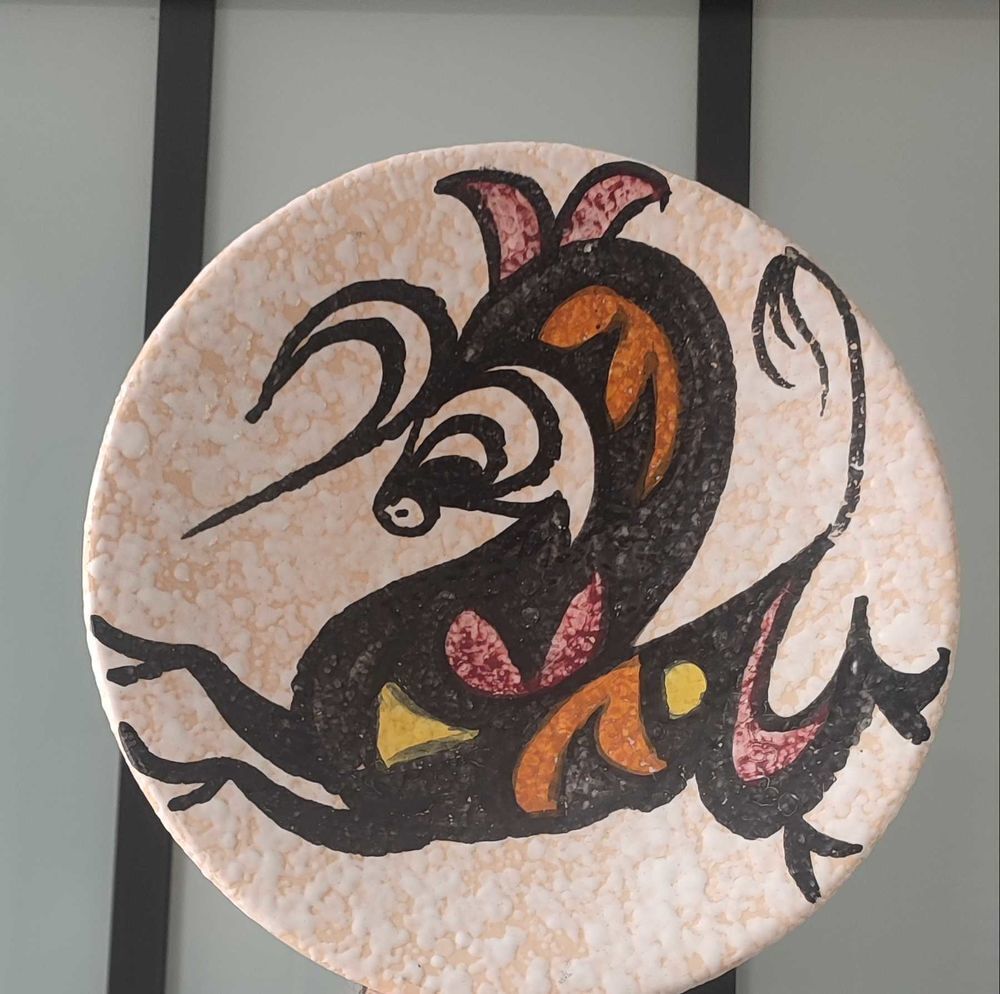 Plat Mural "Toro de Lidia" ceramique Style Pop Art Sanguino 
