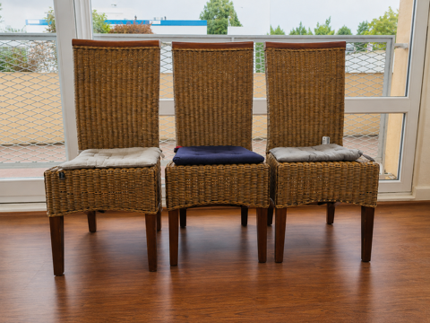 Lot de 3 chaises en rotin, style colonial Le Mans (72)