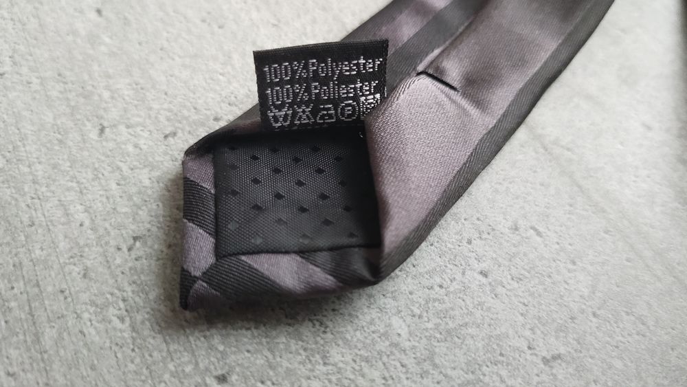 Cravate Brice - Gris Anthracite &agrave; Larges Rayures Gris Fonc&eacute; Vêtements