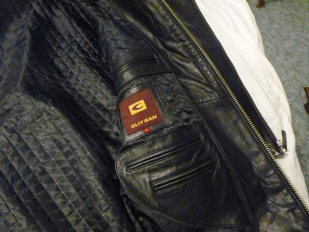 veste en cuir homme agneau taille L Vêtements