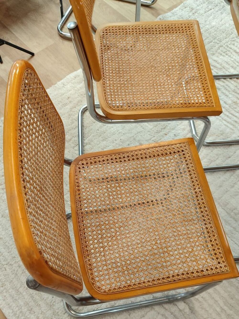 Chaise Cesca B32 de Marcel Breuer estampill&eacute;e, Italie Meubles