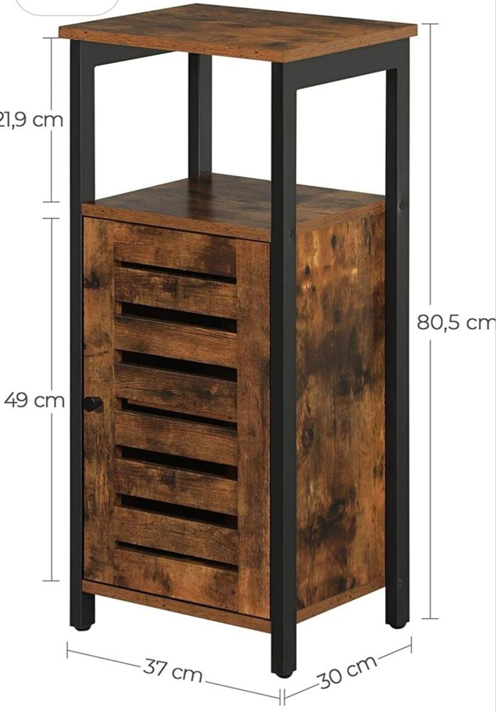 Buffet de rangement marron et noir 2 portes 100 x 35 x 75 cm Meubles
