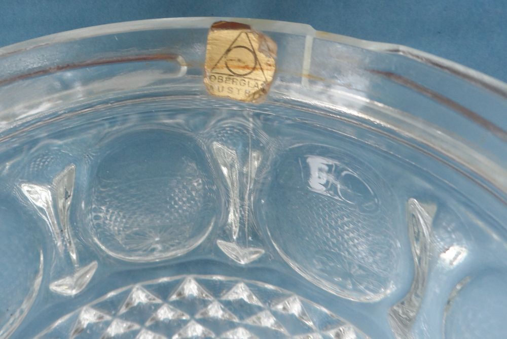 Seau &agrave; glace Oberglas Austria taille diamant, vintage ans 60 Cuisine