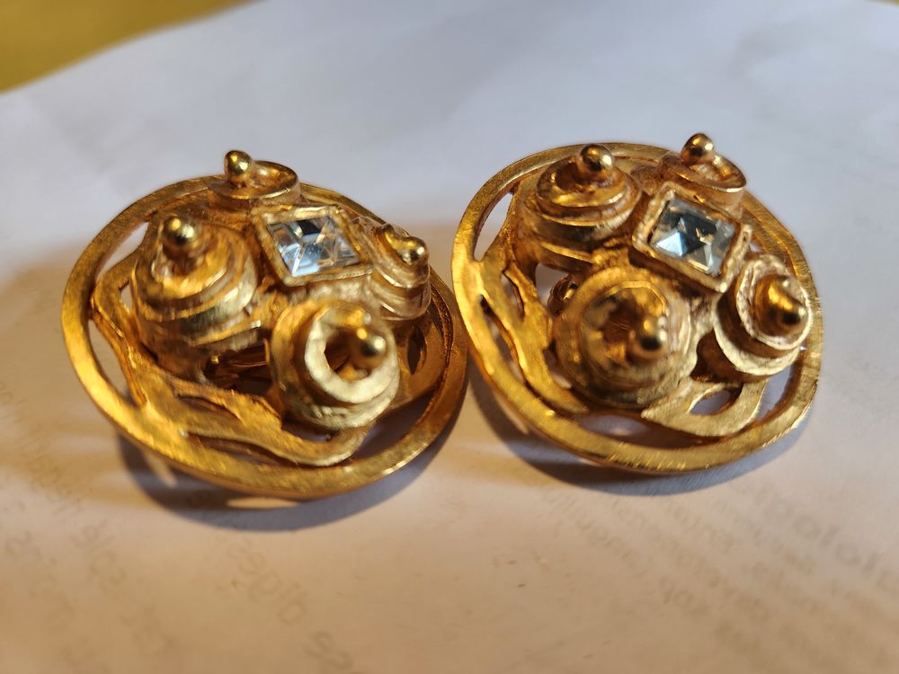 BO Clip ronde strass Crystal LANVIN Bijoux et montres