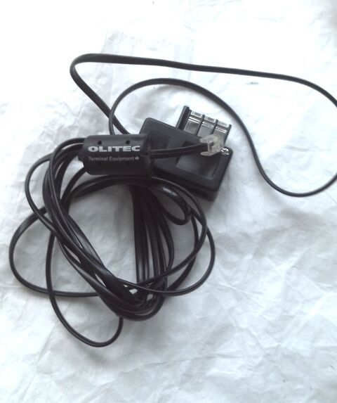 Prise avec c�ble RJ11 - transfo olitec 4 Villeurbanne (69)