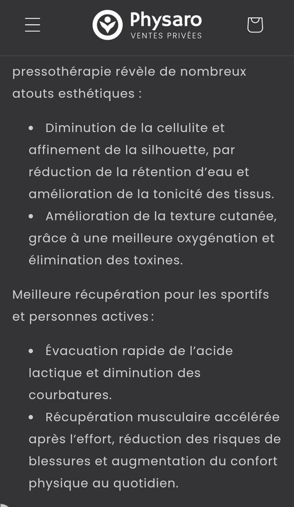 Pressoth&eacute;rapie professionnel Physaro Sports
