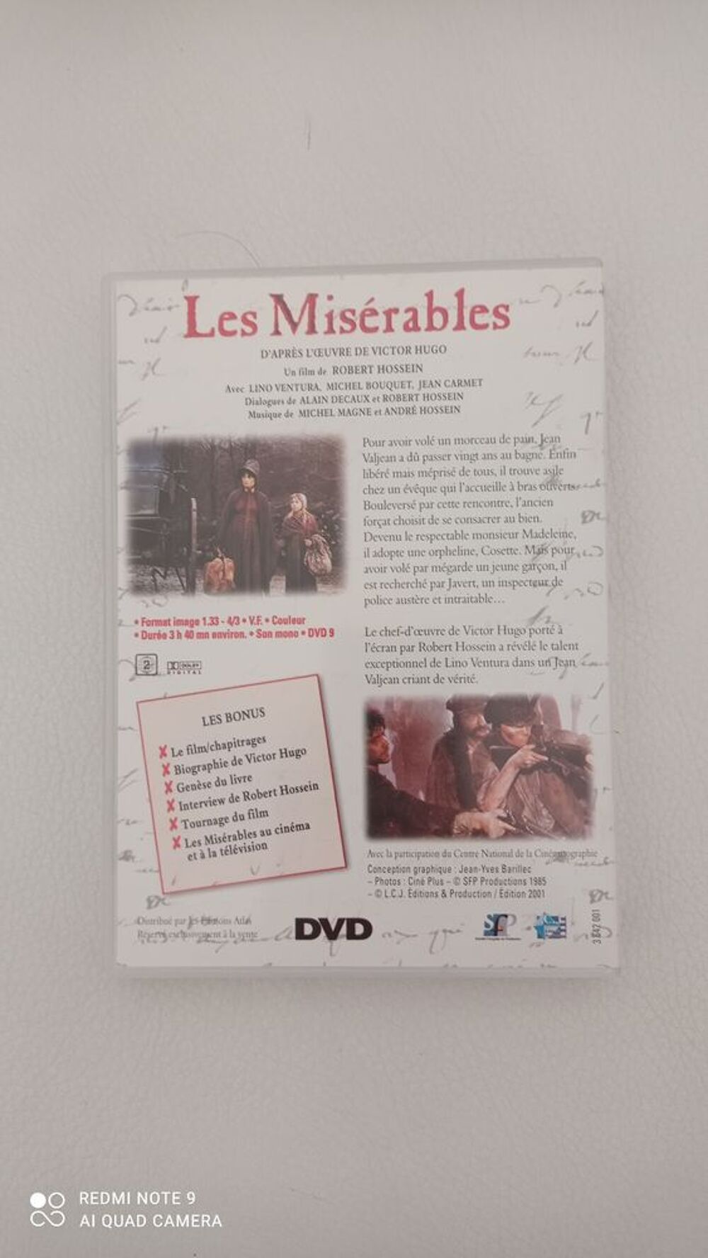 DVD "Les Mis&eacute;rables" DVD et blu-ray