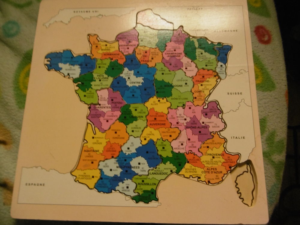 Puzzle bois, carte de France Jeux / jouets