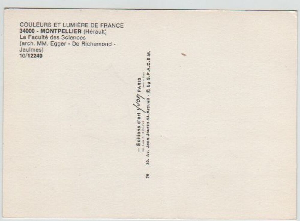 Carte Postale Ancienne Montpellier (H&eacute;rault) 