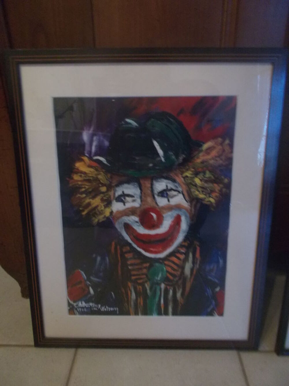 peinture africaine et clown 1962 etc faire prix 