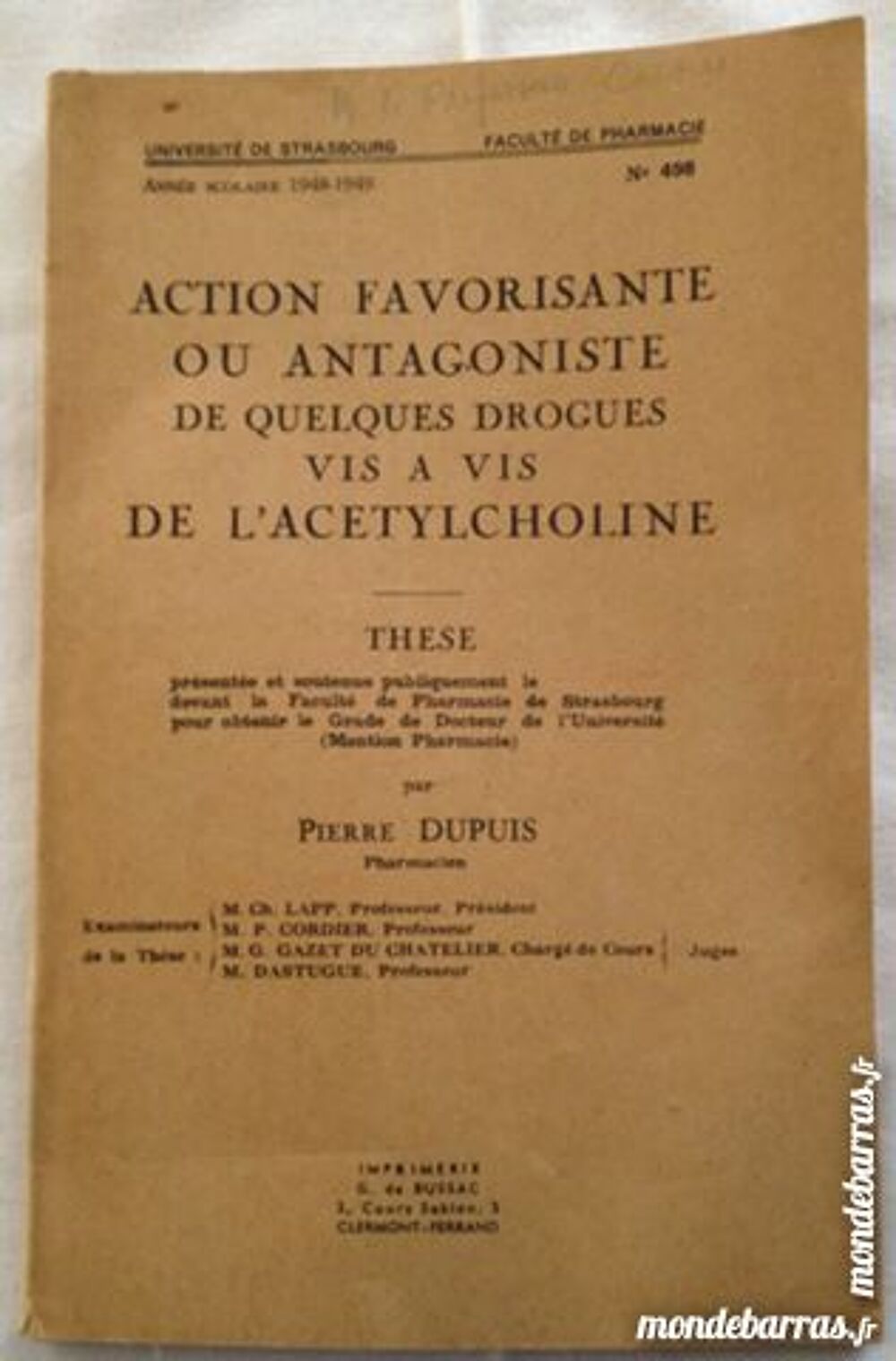 quelques drogues vis &agrave; vis de l'ac&eacute;tylcholine Livres et BD